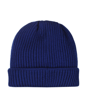 Zachte Merino Wollen Muts | Blauw