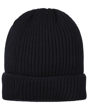 Zachte Merino Wollen Muts | Navy Blauw