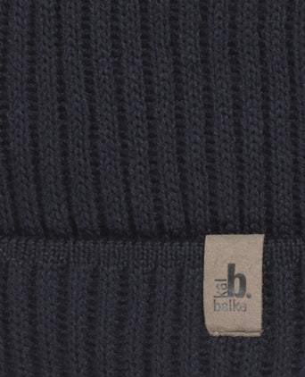 Zachte Merino Wollen Muts | Navy Blauw