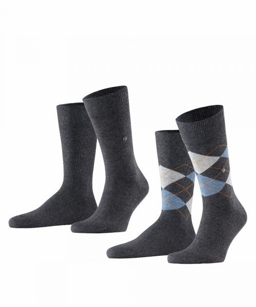 Everyday Argyle Mix 2-Pack Men's Socks | Grey