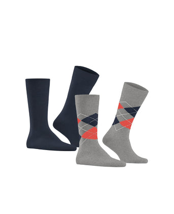 Everyday Argyle Mix 2-Pack Men's Socks | Grey