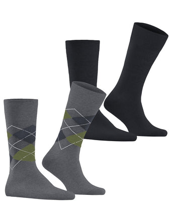 Everyday Argyle Mix 2-Pack Men's Socks | Grey