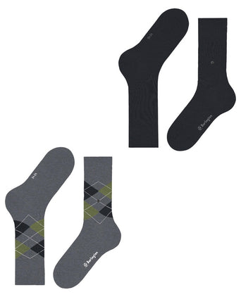 Everyday Argyle Mix 2-Pack Men's Socks | Grey