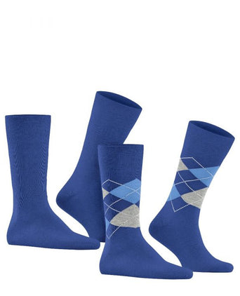 Everyday Argyle Mix 2-Pack Men's Socks | Blue