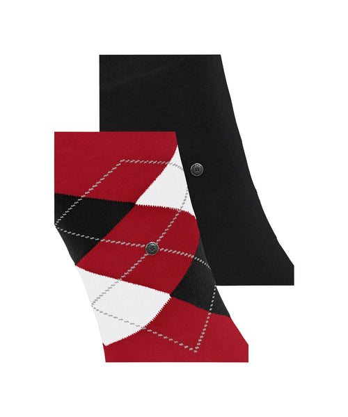 Everyday Argyle Mix 2-Pack Men's Socks | Red