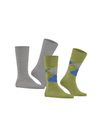 Everyday Argyle Mix 2-Pack Men's Socks | Green