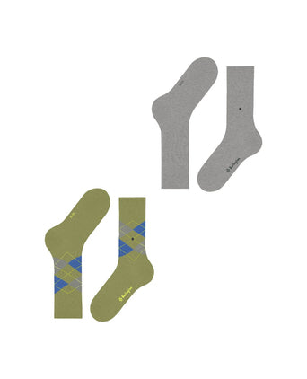 Everyday Argyle Mix 2-Pack Men's Socks | Green