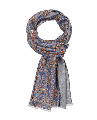Scarf Double Silk | Blue