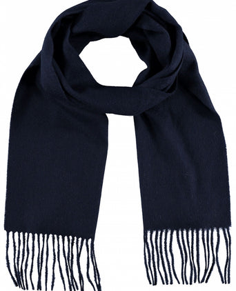 Scarf Lambswool 190x30 | Navy Blue