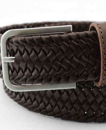 Elegant Braided Leather Belt | Brown