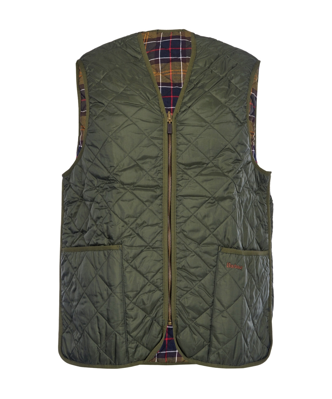 Quilted Zip-in-Liner Bodywarmer Green The English Hatter