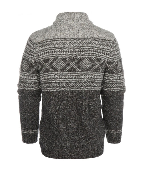 Trui Fisherman hoge rits | Grijs