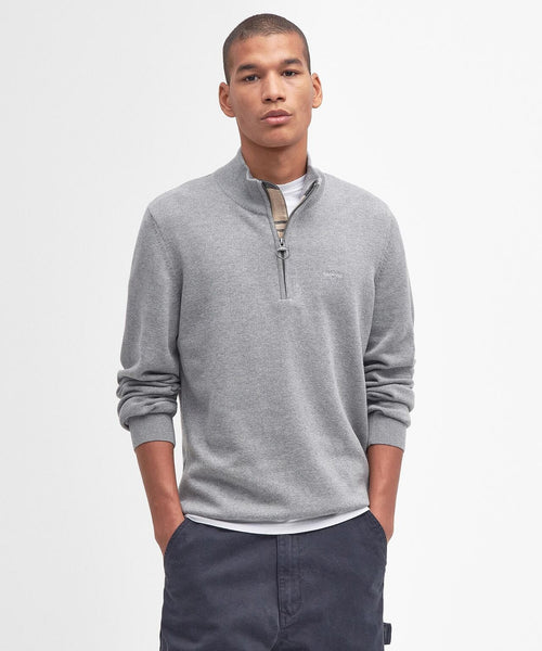 Barbour Cotton Half Zip Pullover | Grijs
