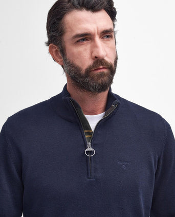 Barbour Cotton Half Zip Pullover | Navy Blue