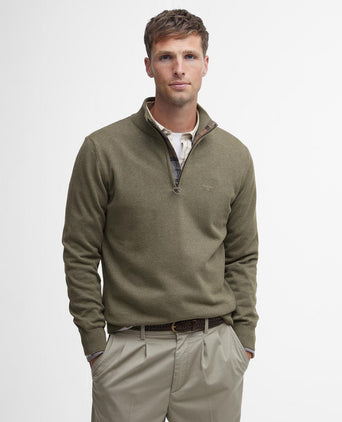 Barbour Cotton Half Zip Pullover | Green