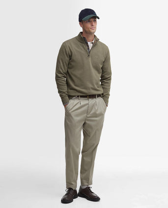 Barbour Cotton Half Zip Pullover | Groen