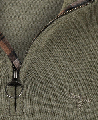 Barbour Cotton Half Zip Pullover | Groen