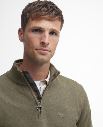 Barbour Cotton Half Zip Pullover | Groen