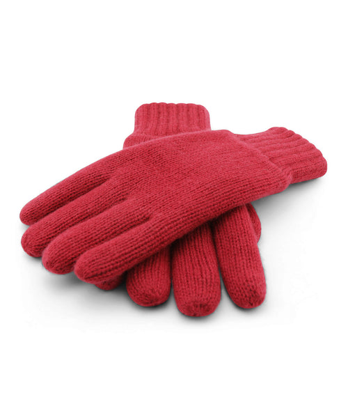 Warm Wool Mix Gloves | Red