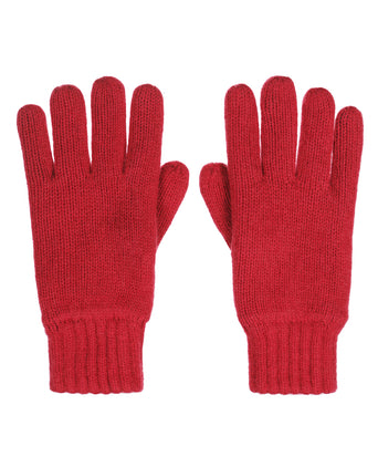 Warm Wool Mix Gloves | Red
