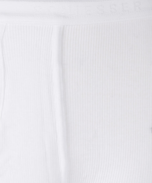 Long underpants Doppelripp | White
