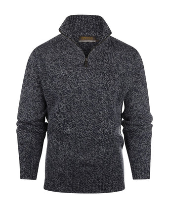 Fisherman Zip-up Sweater | Blue