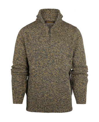 Fisherman Zip-up Sweater | Green