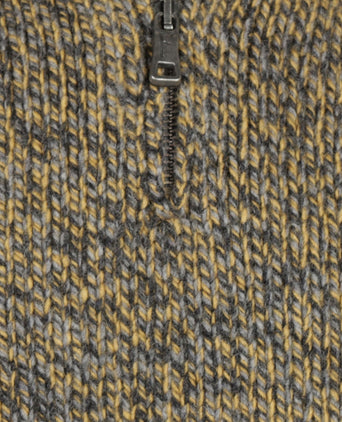 Fisherman Zip-up Sweater | Green