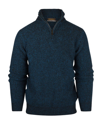 Sweater with zipper | Blue