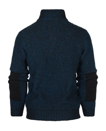 Sweater with zipper | Blue