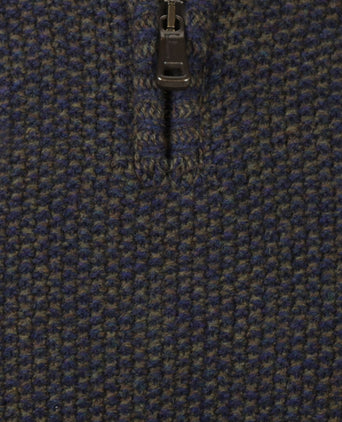 Sweater with zipper | Blue