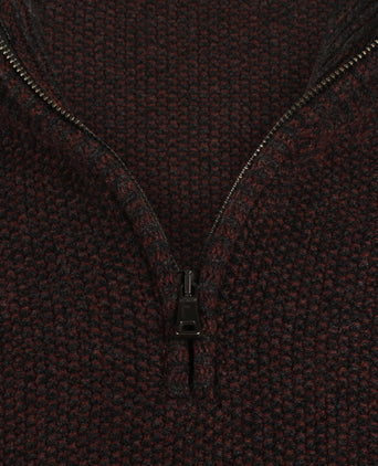 Zip-up sweater | Red