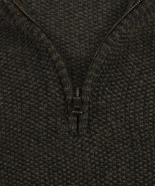 Pullover met rits | Groen