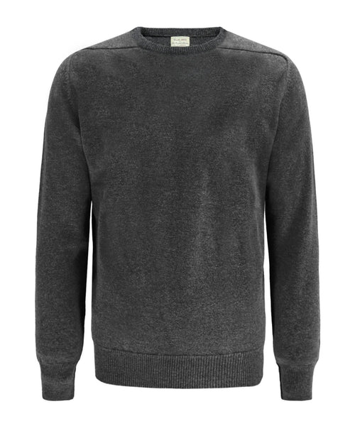 Pullover Lambswool round neck dutch fit | Charcoal