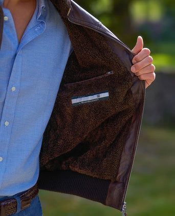 Wellington Leather Pilot Jacket Belen | Brown