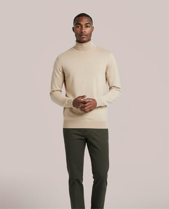 Turtleneck Merino wool | Beige