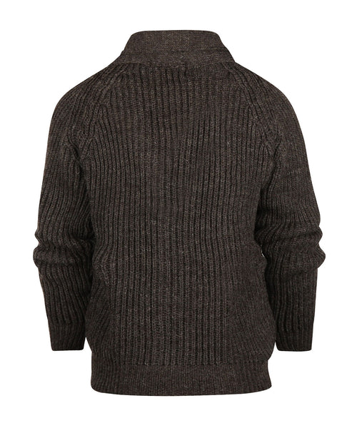 Swaledale Button Cardigan | Brown