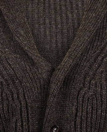 Swaledale Button Cardigan | Brown