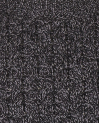Aran round neck sweater | Anthracite Grey