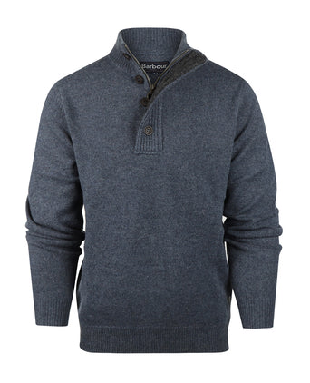 Pullover met rits en knoopsluiting | Blauw