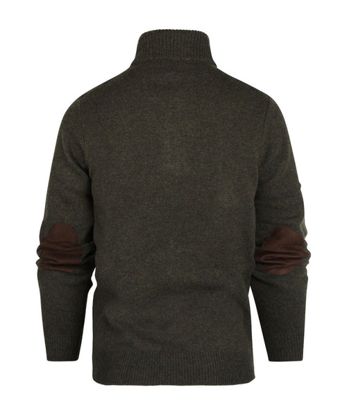 Pullover met rits en knoopsluiting | Groen