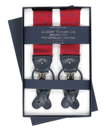 2-in-1 Bretels met clips en patten | Rood