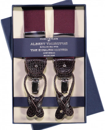 2-in-1 Braces with Clips and Straps | Bordeaux Red