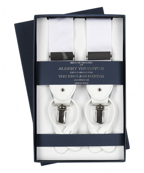 2-in-1 Braces with Clips and Straps | White