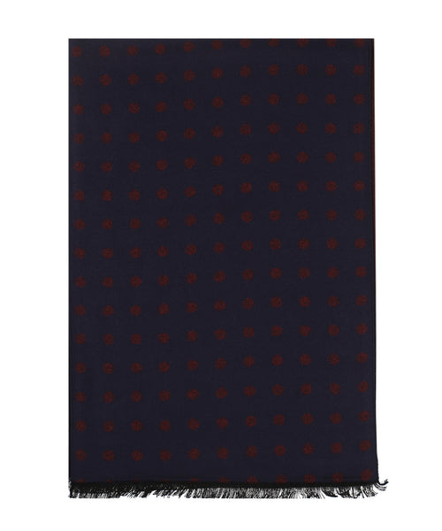 Viscose Scarf with classic Print | Blue