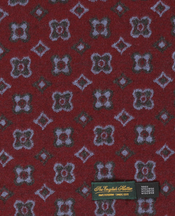 Viscose Sjaal met klassieke Print | Rood