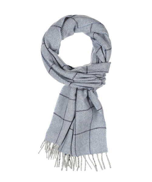 Sjaal Wol met Cashmere | Blauw