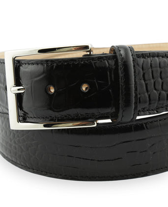 Belt Croco print | Black