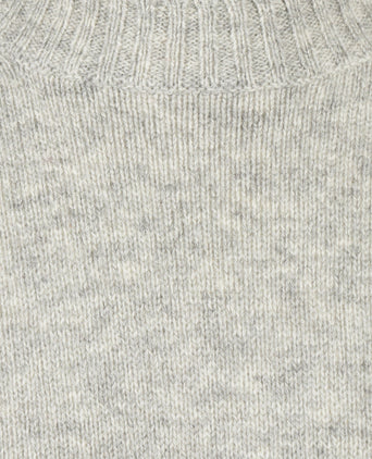 Alan Paine Shetland Crew Neck Pullover | Grey