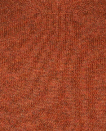 Alan Paine Shetland Crew Neck Pullover | Brown